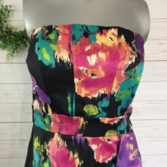 Spring Floral Print Mini Formal Dress 5 - Picture 8 of 8